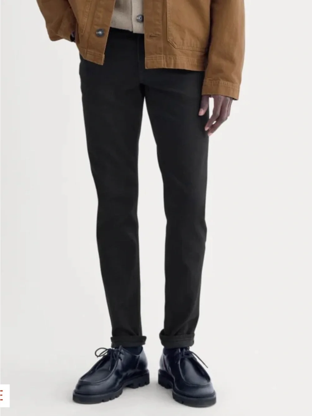 Everlane men’s selvedge slim fit stretch Black denim Jeans 139393 size  33/32